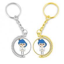 constellation luck tendency aquarius uranus uu rotating key chain  accessory couple keyholder