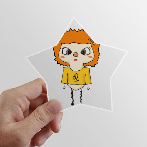 星座运势狮子座太阳悠悠 星星贴纸摩托电脑贴画旅行箱装饰