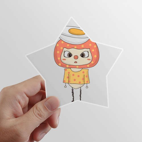 Food Egg Delicious White Yellow Healthy UU Star Sticker Paster Vinyl Car Tags Decoration Decal