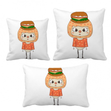 Food Hamburger Bread Vegetable Jam Fat UU Throw Pillows Set Bolster Cushion Cover Home Decorations Food Hamburger Bread Vegetable Jam Fat UU Throw Pillows Set Bolster Cushion Cover Home Decorations