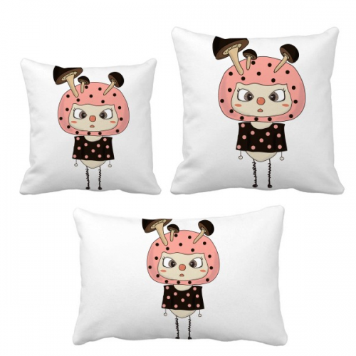 Food Mushroom Vegetable  Healthy UU Throw Pillows Set Bolster Cushion Cover Home Decorations