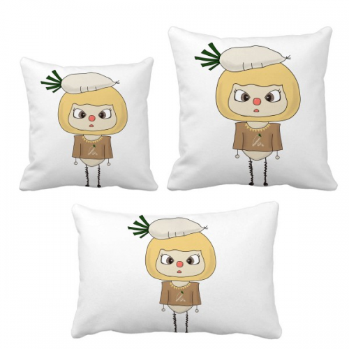  Vegatable Radish White Healthy UU Throw Pillows Set Bolster Cushion Cover Home Decorations