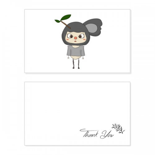 Animal Kola Nature Lazy Leave UU Thank You Card Birthday Paper Greeting Wedding Appreciation