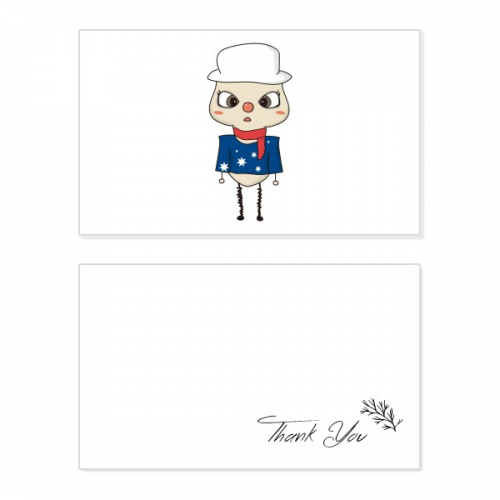 Australia Oceania Canberra Flag UU Thank You Card Birthday Paper Greeting Wedding Appreciation