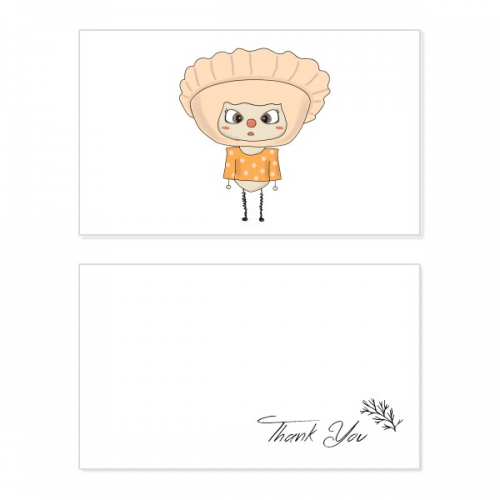 Food Dumpling China Flour Delicious UU Thank You Card Birthday Paper Greeting Wedding Appreciation