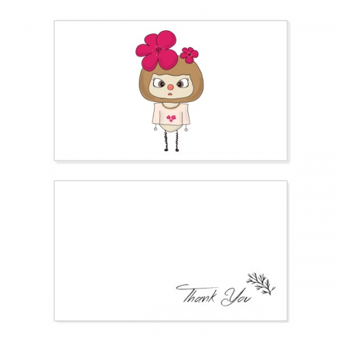 Blossom Pink Winter Snow Beauty UU Thank You Card Birthday Paper Greeting Wedding Appreciation