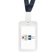 korea country asia seoul flag uu transparent card shell holder csleeve badge
