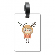 Animal Deer Nature Leave Brown UU Suitcase Bag Tag Luggage Card Hanging Scutcheon Label Animal Deer Nature Leave Brown UU Suitcase Bag Tag Luggage Card Hanging Scutcheon Label