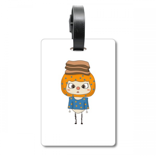 Food Bread Breakfast Brown Soft Full UU Suitcase Bag Tag Luggage Card Hanging Scutcheon Label