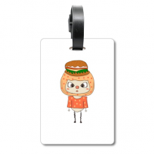 Food Hamburger Bread Vegetable Jam Fat UU Suitcase Bag Tag Luggage Card Hanging Scutcheon Label