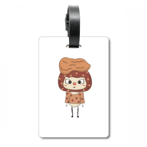 Food Peanut Hard Snack Brown Delicious UU Suitcase Bag Tag Luggage Card Hanging Scutcheon Label