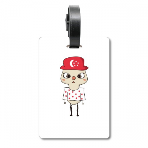 Singapore Country Asia Flag Culture UU Suitcase Bag Tag Luggage Card Hanging Scutcheon Label