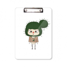 植物仙人球沙漠刺绿色悠悠 平头文件夹书写垫板考试A4