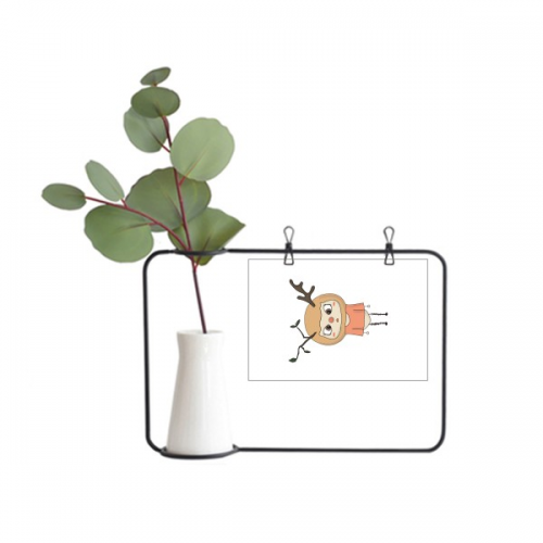 Animal Deer Nature Leave Brown UU Metal Picture Frame Cerac Vase  Decor