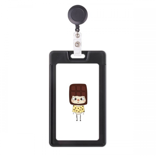 Food Chocolate Sweet Fat Delicious UU Retractable Reel Exhibition Card Sleeve Protective Case