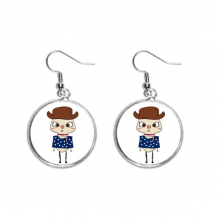 amecountry flag cowboy flag uu ear dangle ornament drop ear jewelry woman