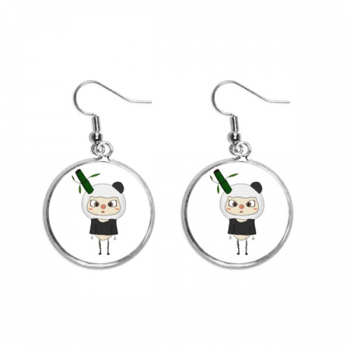animal panda nature china  uu ear dangle ornament drop ear jewelry woman