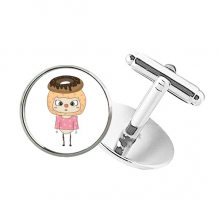 Food  Breakfast Chocolate Sweet UU Cuff Clip Stud Accessory Cufflinks Sleeve Button