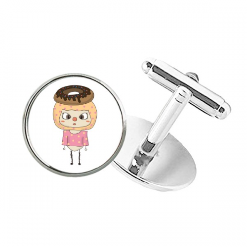 Food  Breakfast Chocolate Sweet UU Cuff Clip Stud Accessory Cufflinks Sleeve Button