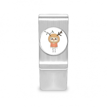 动物鹿大自然叶子棕色悠悠 钱夹现金钱包卡夹