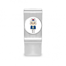 korea country asia seoul flag uu my clip cash wallet card holder