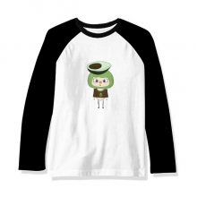  Avocado Green Healthy Delicious UU Long Sleeve Top Raglan T-shirt Cloth