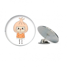 Food Baozi China Flour White Delicious UU Round Metal Tack Hat Pin Brooch