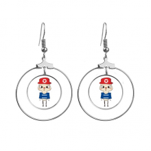 north korean asia flag culture uu ears dangle hoop jewelry drop north korean asia flag culture uu ears dangle hoop jewelry drop