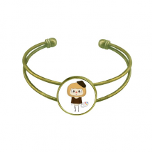 职业画家色彩纸风景笔悠悠 复古手镯手环袖口手饰