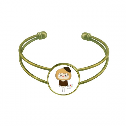 职业画家色彩纸风景笔悠悠 复古手镯手环袖口手饰