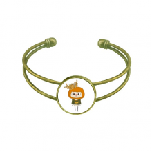  Chrysanthemum Yellow Sand Leave UU Bracelet Bangle Retro Open Cuff Jewelry