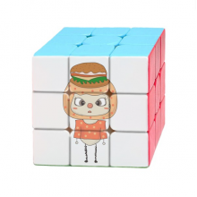 Food Hamburger Bread Vegetable Jam Fat UU Magic Cube Puzzle 3x3 Toy Game Play