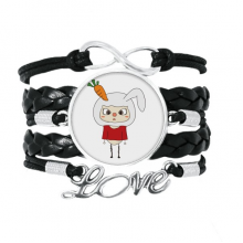 animal hare nature white carrot uu bracelet love accessory twisted leather knitting  wristband