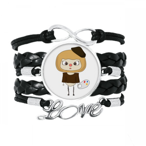 career artist color pen paper view uu bracelet love accessory twisted leather knitting wristband career artist color pen paper view uu bracelet love accessory twisted leather knitting wristband