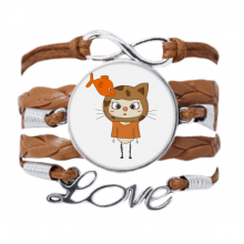 动物猫大自然鱼淘气悠悠 Love手链皮革饰品