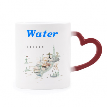 Beautiful Islead Taiwan Travel Heat Sensitive Mug Red Changing Coffee Water Cup Beautiful Islead Taiwan Travel Heat Sensitive Mug Red Changing Coffee Water Cup