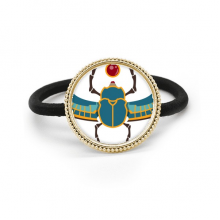 Egypt Red Yellow Blue Beetle Atonism Silver Metal Hair Tie And Rubber Band Headdress