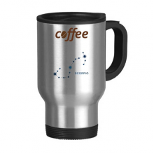 scorpion constellation sign zodiac mug flip lid stainless steel cup car drinkware