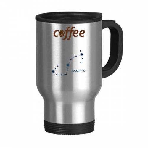 scorpion constellation sign zodiac mug flip lid stainless steel cup car drinkware
