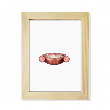 以色列披塔饼食物 实木摆台相框原木质家居装饰画框8寸