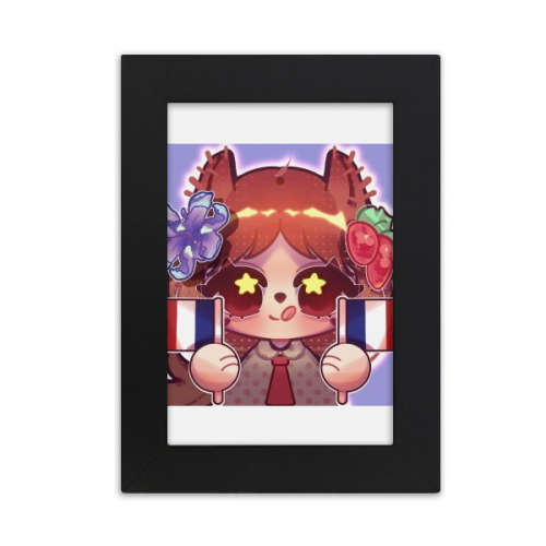 Squirrel France Flag Lris Desktop Photo Frame Picture Display Art Painting Exhibit