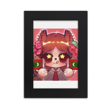 Squirrel Maldives Rose Desktop Photo Frame Picture Display Art Painting Exhibit