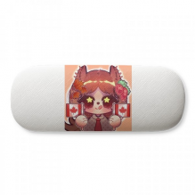 松鼠加拿大枫叶 硬质眼镜盒趣味折叠收纳盒礼物