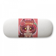 松鼠中国饺子食物 硬质眼镜盒趣味折叠收纳盒礼物