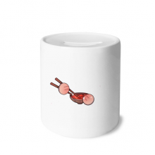 韩国泡菜食物 陶瓷存钱罐白色硬币储蓄盒礼物