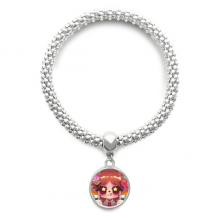Squirrel Flag Lotus Sliver Bracelet Pendant Jewelry Chain Adjustable Bangle
