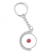 china subshrubby peony flower rotatable keyholder  disc accessories chain clip