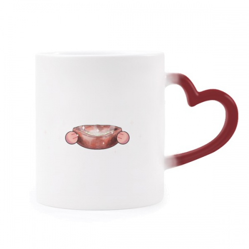 israel pita cake food heat sensitive mug red color changing stware cup