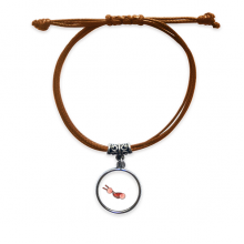 korea pickled cabbage food bracelet leather hide  wristband brown jewelry