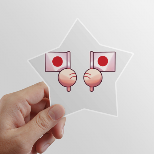 Japan Flag Asia Star Sticker Paster Vinyl Car Tags Decoration Decal